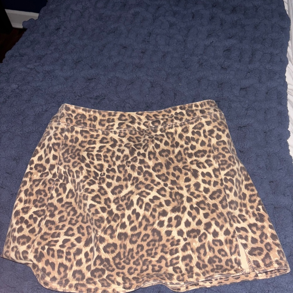 American Eagle Outfitters Animal Print Mini Skirt